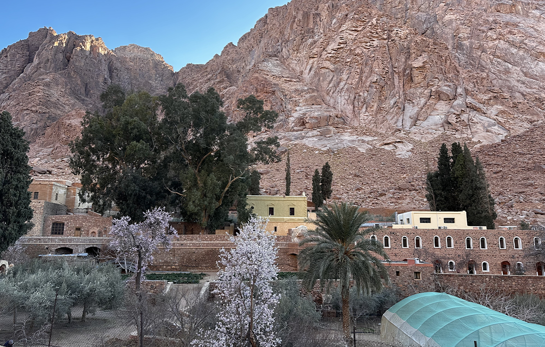 Vue Mont Sinaï depuis Monastère Sainte-Catherine